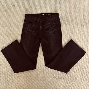 7 For All Mankind Men's Black Bootcut Jeans Size 33
